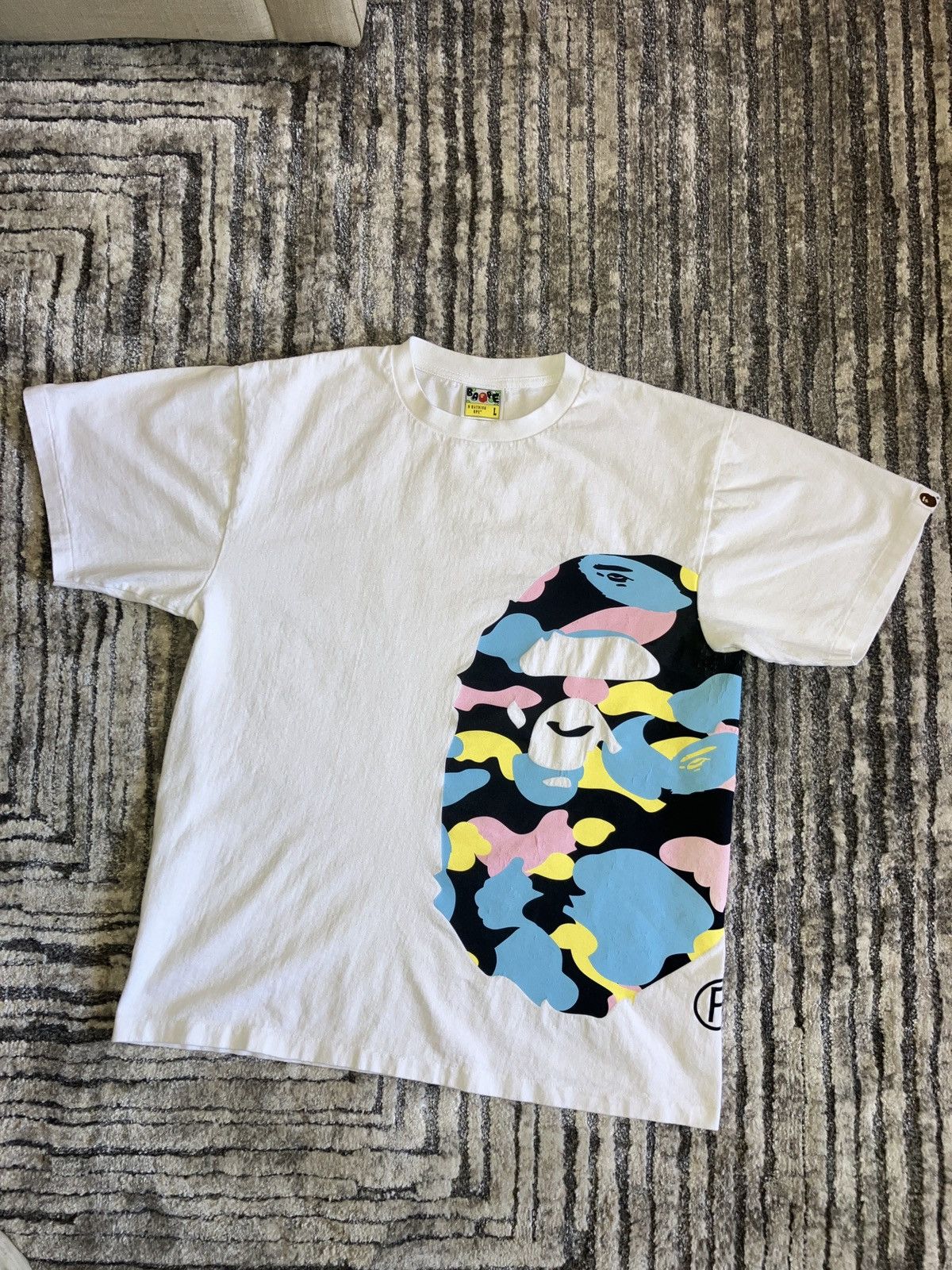 Bape BAPE New Multi Camo Side Big Ape Head Tee Grailed