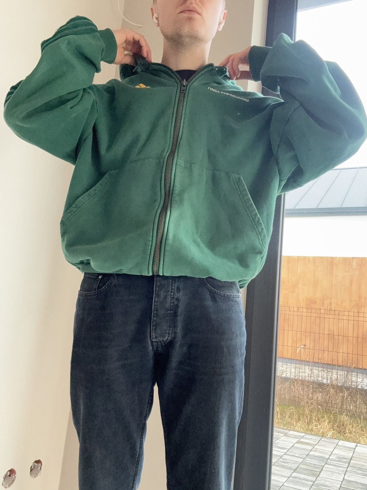 Gosha Rubchinskiy x Adidas Hoody Oversized Zip Up Hoodie Gosha Rubchinskiy x Adidas Hoody Oversized Zip Up Hoodie