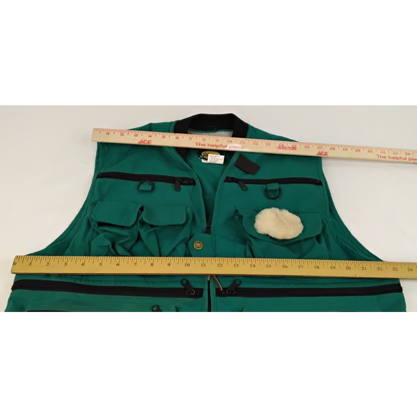 Cabelas Cabela's Fly Fishing Utility Vest Men's M Teal Cargo Pockets Size US M / EU 48-50 / 2 - 15 Thumbnail
