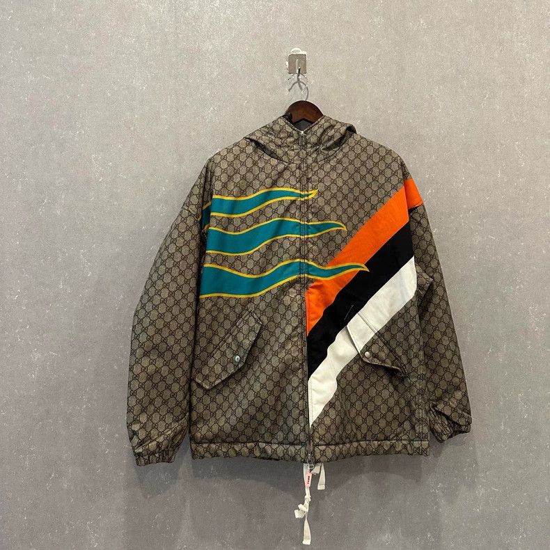 Gucci Gucci SS22 full-print striped hooded long-sleeved jacket 25 Size US M / EU 48-50 / 2 - 1 Thumbnail
