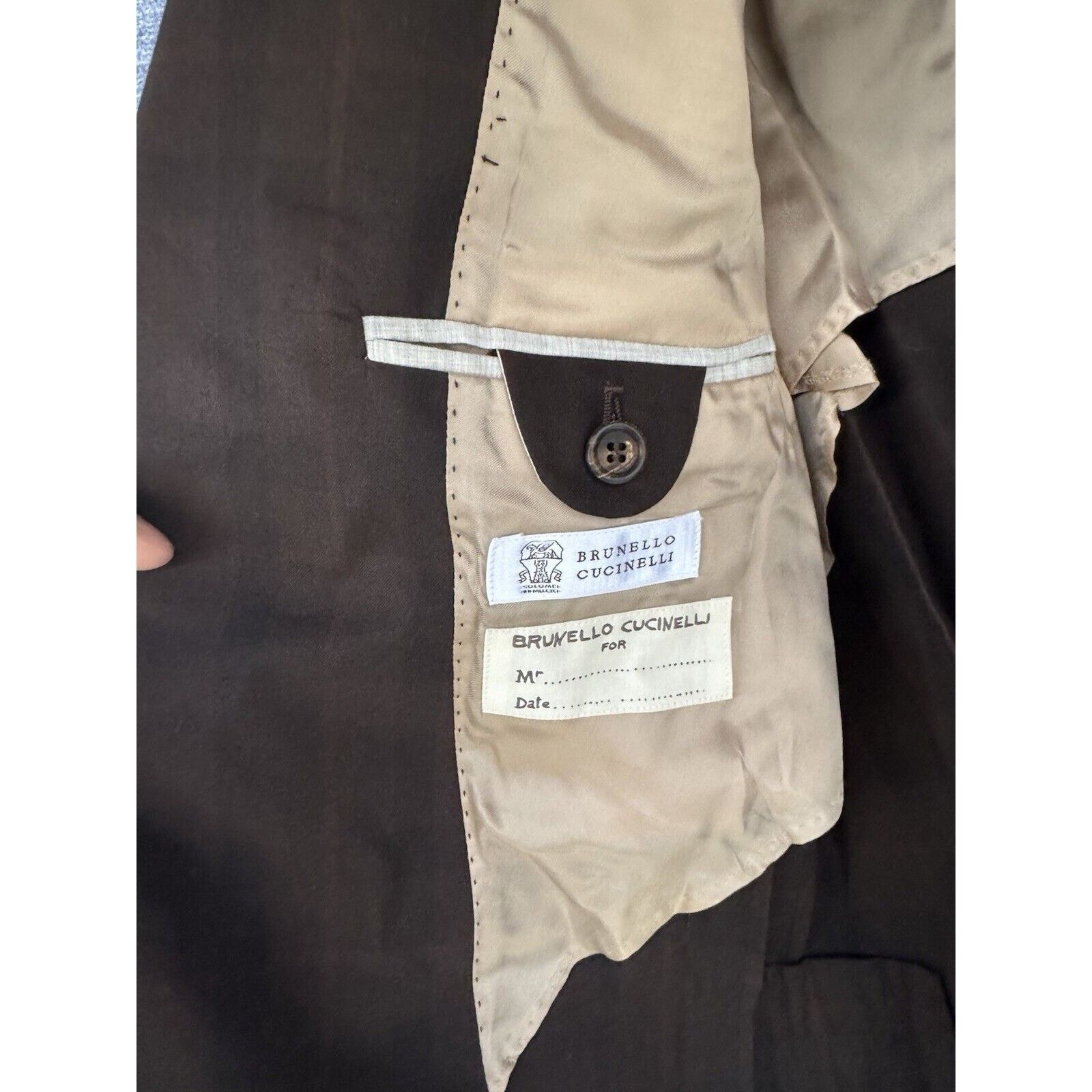Brunello Cucinelli Brunello Cucinelli Brown Cotton Plaid Blazer 56IT/ 46US Size 46R - 6 Thumbnail