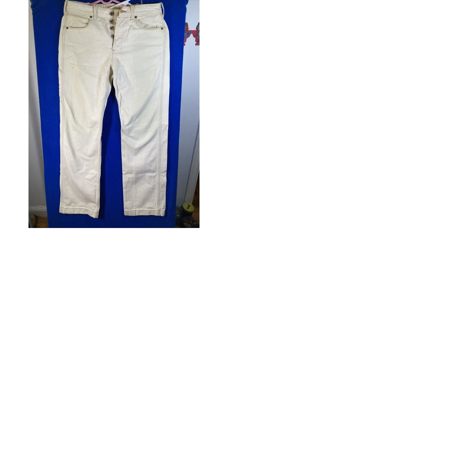Polo Ralph Lauren Polo Ralph Lauren Jeans Mens 32 x 32 Beige Straight Paint Splatter Button Fly No 67 Kelly Jean Co Size US XS / EU 42 / 0 - 11 Thumbnail