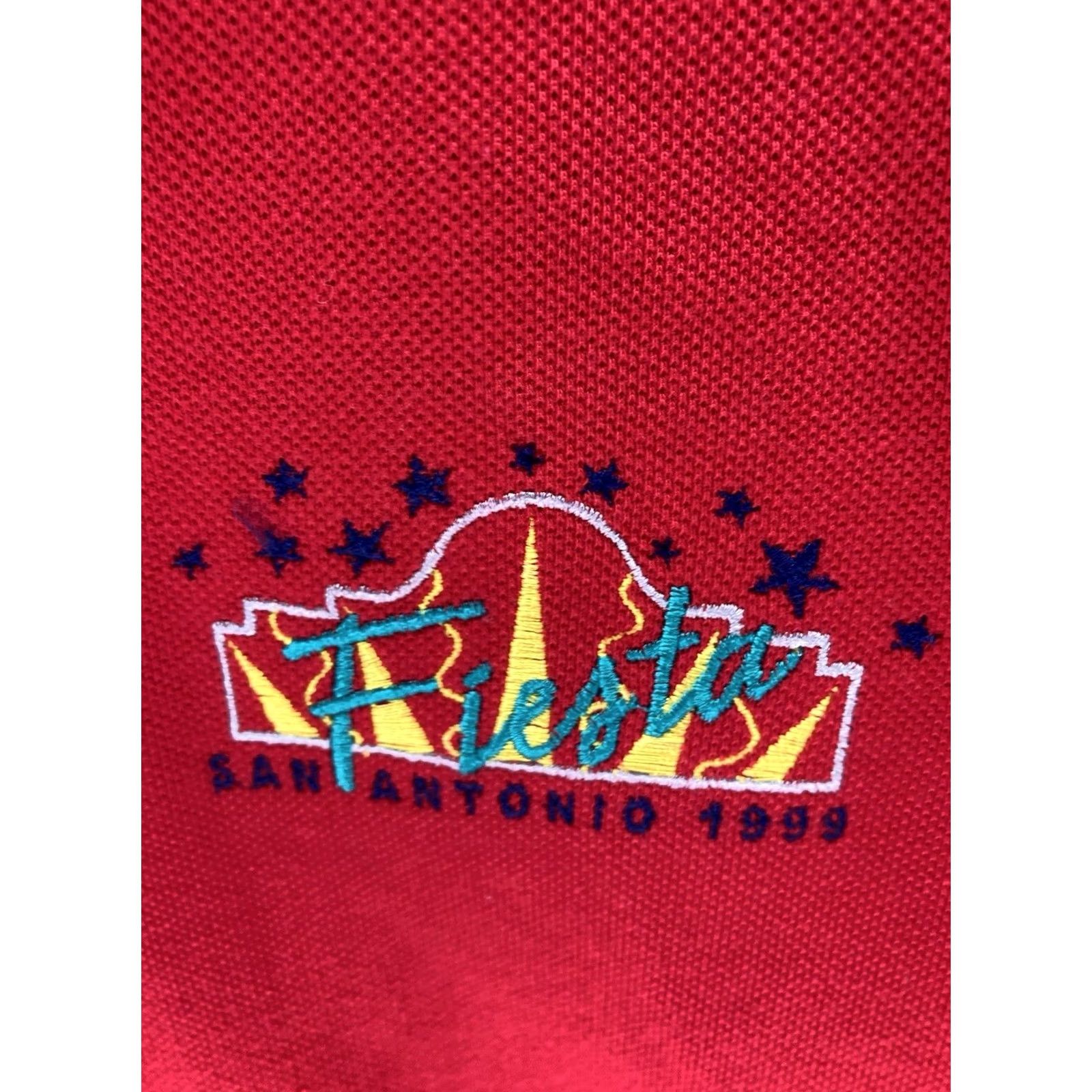 Cutter & Buck VINTAGE Cutter & Buck Fiesta San Antonio 1999 Polo Shirt Men Large Red Short Sleeve VTG Size US L / EU 52-54 / 3 - 4 Thumbnail