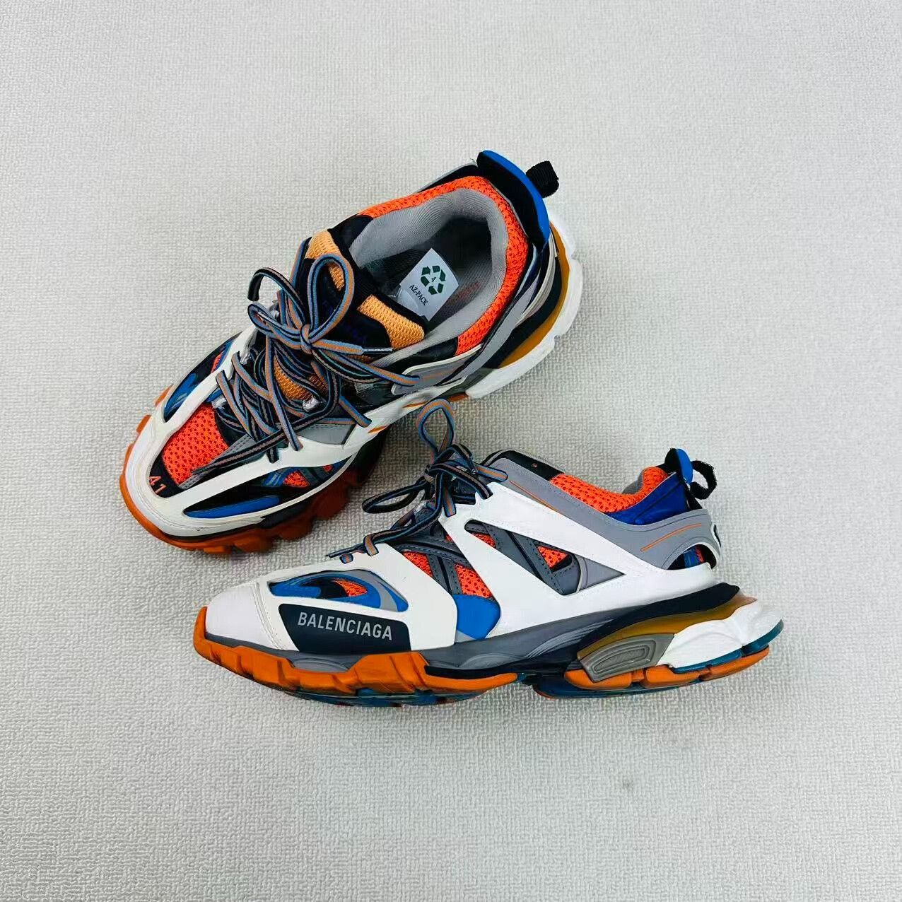 Balenciaga Balenciaga Track Dad Sneakers White Orange Size US 8 / EU 41 - 1 Thumbnail