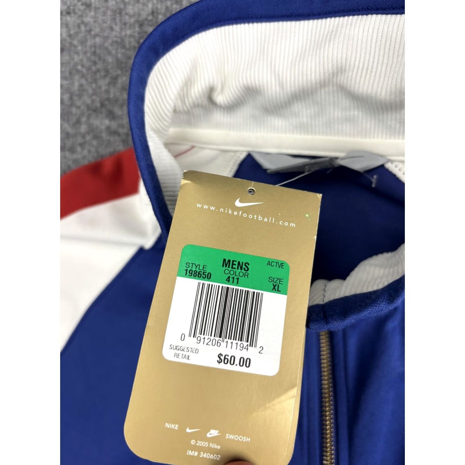 Nike Nike Jacket Mens XL Blue Red White NY Americans Soccer Track Full Zip 2005 Vintage Retro 00s Size US XL / EU 56 / 4 - 5 Thumbnail