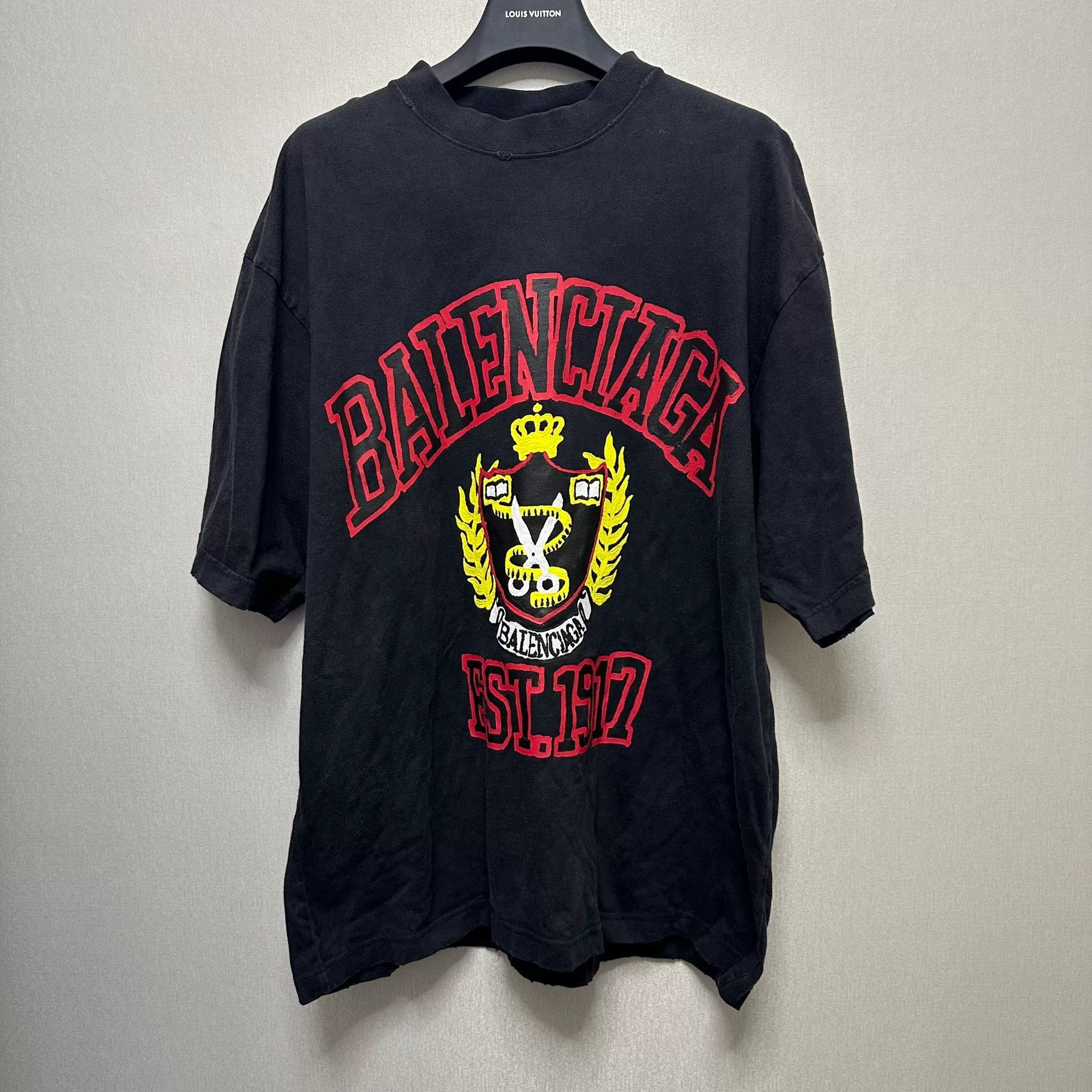 トップス BALENCIAGA destroyed mirror logo tshirt Balenciaga New Balenciaga Super Destroyed Mirror T-Shirt Summer24
