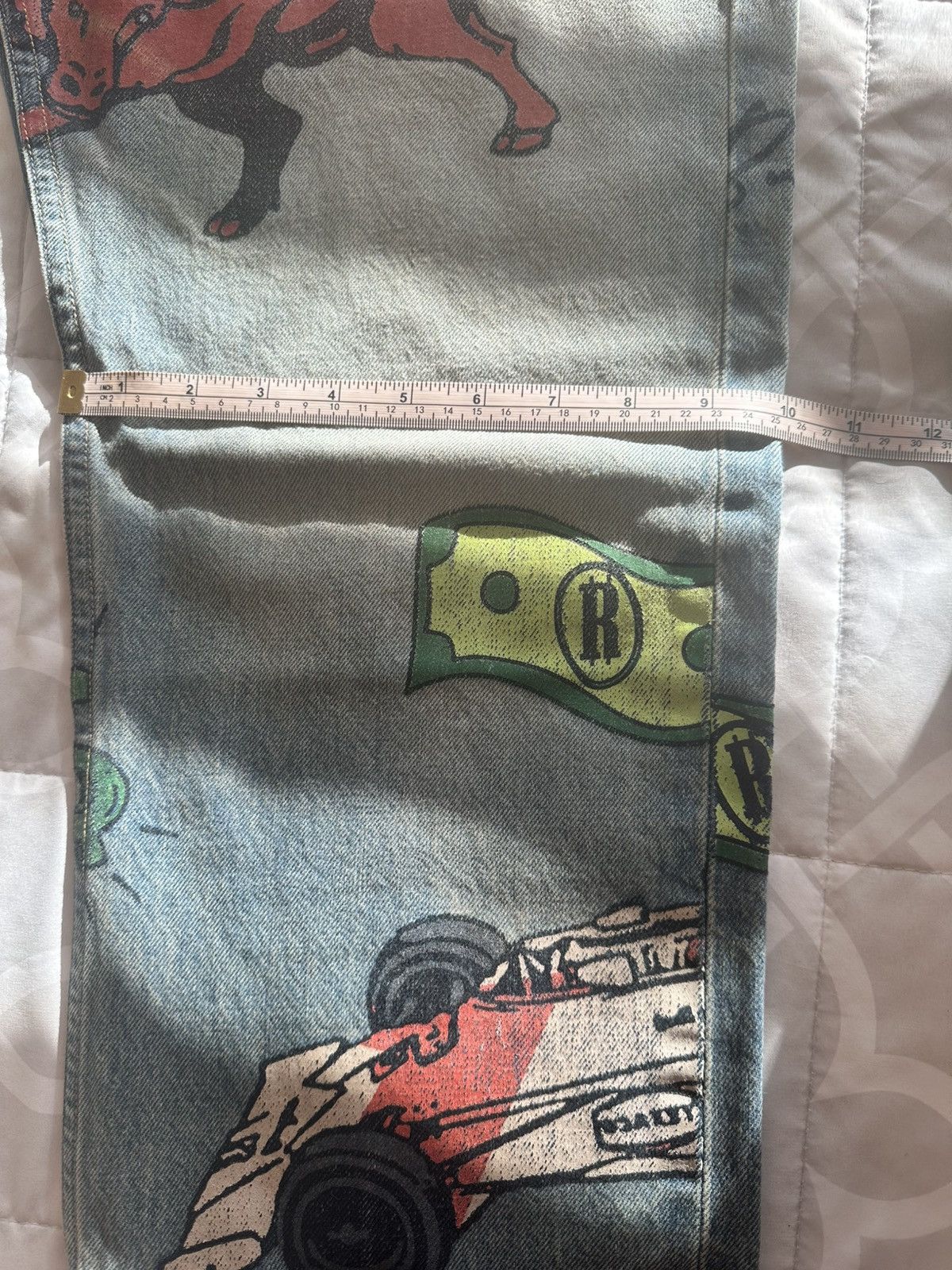 Rhude Rhude “Race Money Bull Graphic Denim Jeans Men’s Size 34-32 Size US 34 / EU 50 - 10 Thumbnail