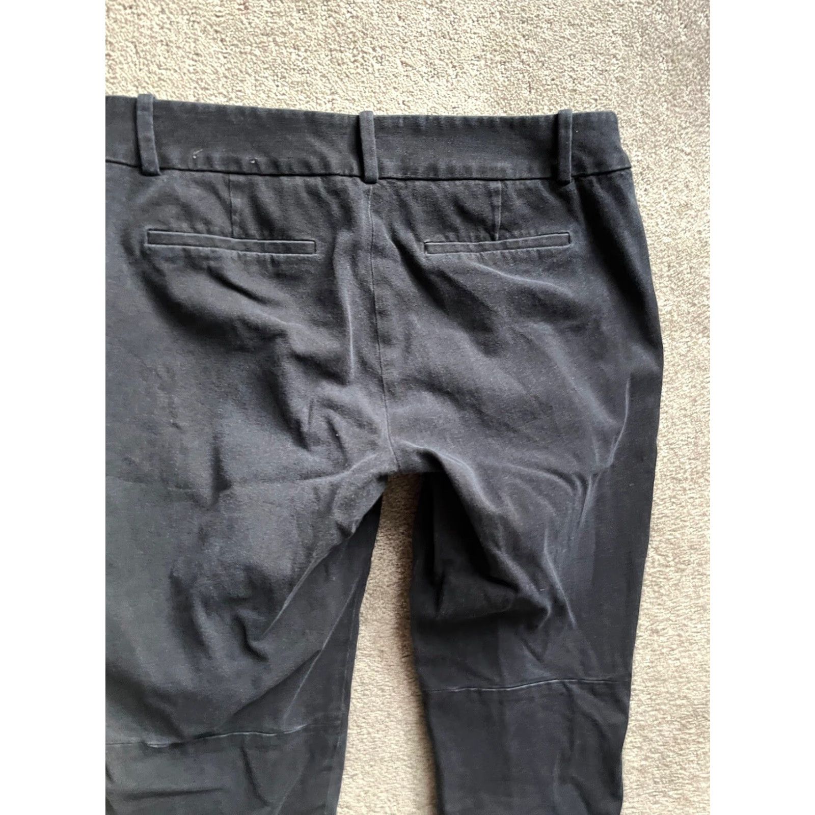 J.Crew J.CREW Slim Ankle Pants Women Size 8 Black Side Zip Stretch Cotton Spandex Flat Front Inseam 24 Classic Womens Size 30" / US 8 / IT 44 - 4 Thumbnail