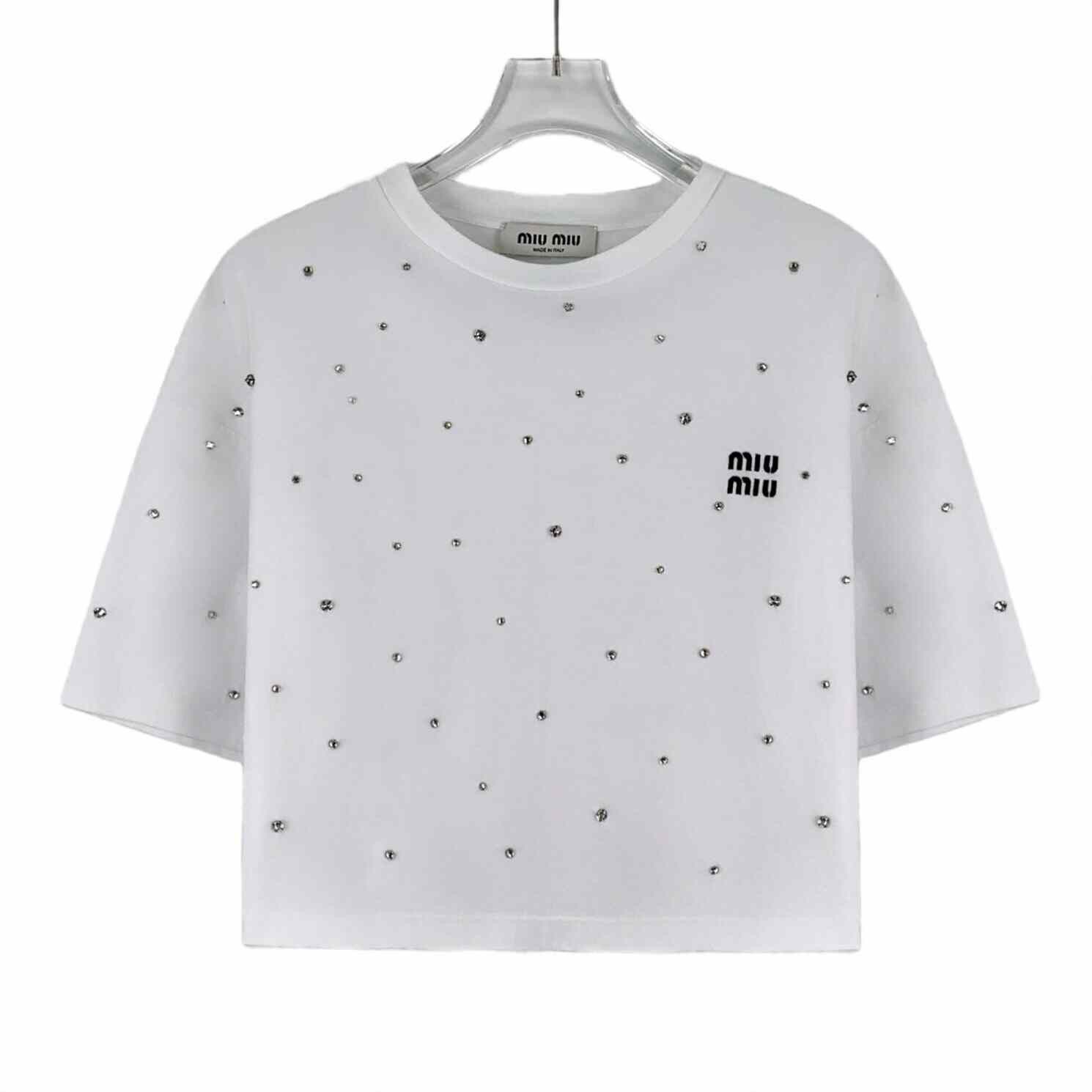 Miu Miu Miu Miu Retro White T-Shirt S Women Size S / US 4 / IT 40 - 1 Thumbnail