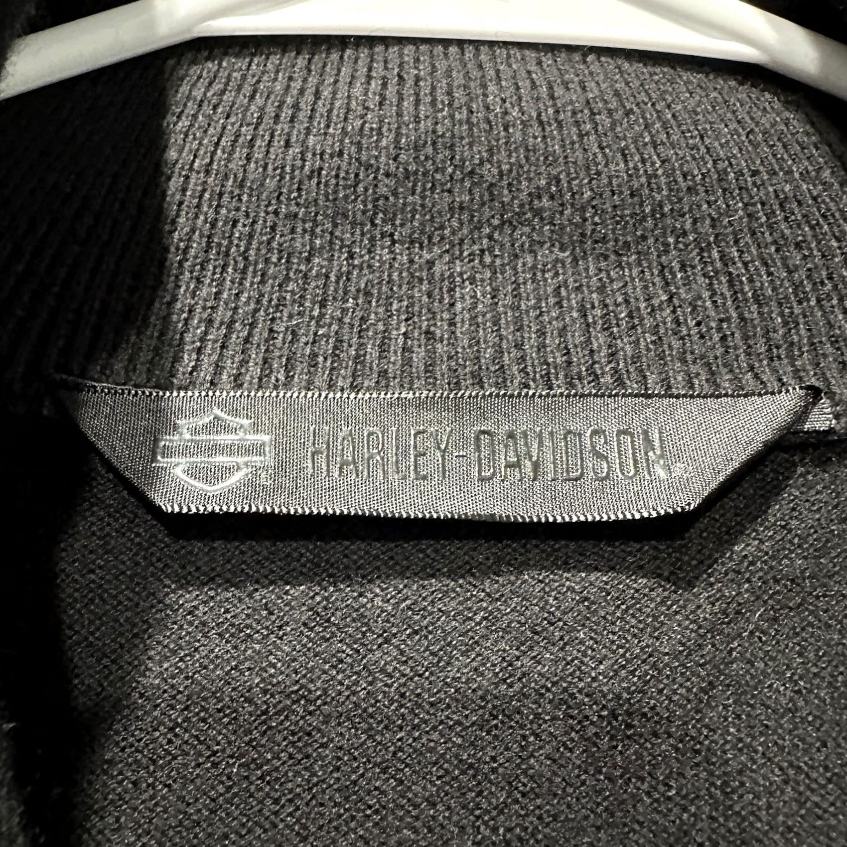 Harley Davidson Harley-Davidson Sweater Mens Large Black Wool Blend 1/4 Zip Patch Logo Pullover Knit Winter Casual Ribbed Mock Neck Shirt Size US L / EU 52-54 / 3 - 3 Thumbnail