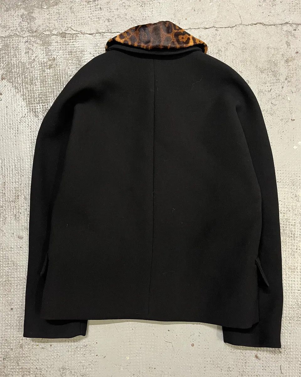 Gucci 2010s Gucci Leopard Collar Black Wool Jacket Size M / US 6-8 / IT 42-44 - 7 Thumbnail