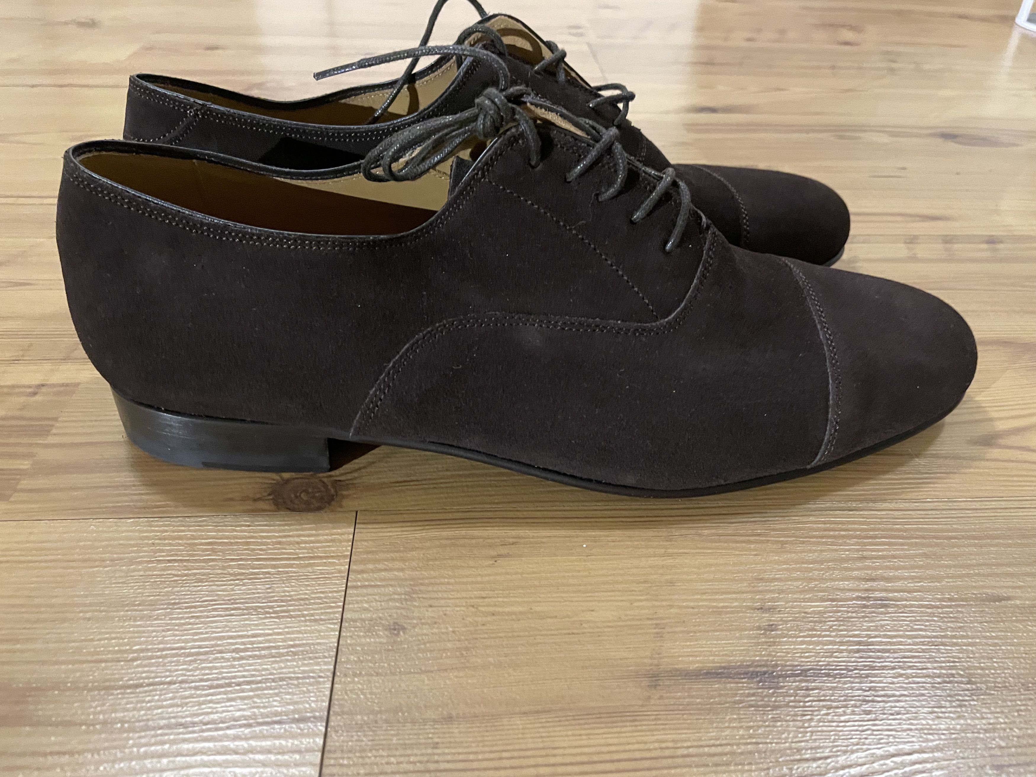 Carmina Hand Made "Bow Tie" Shoes Brown Suede Size US 10.5 / EU 43-44 - 3 Thumbnail