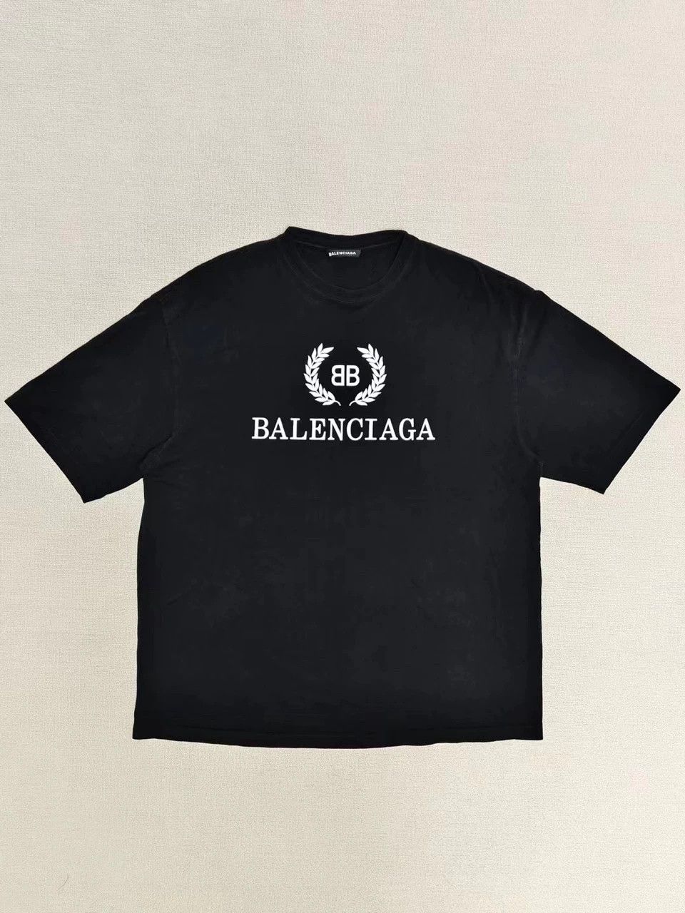 Balenciaga Balenciaga black wheat ear washed short sleeved T-shirt -DMC Size US S / EU 44-46 / 1 - 1 Thumbnail
