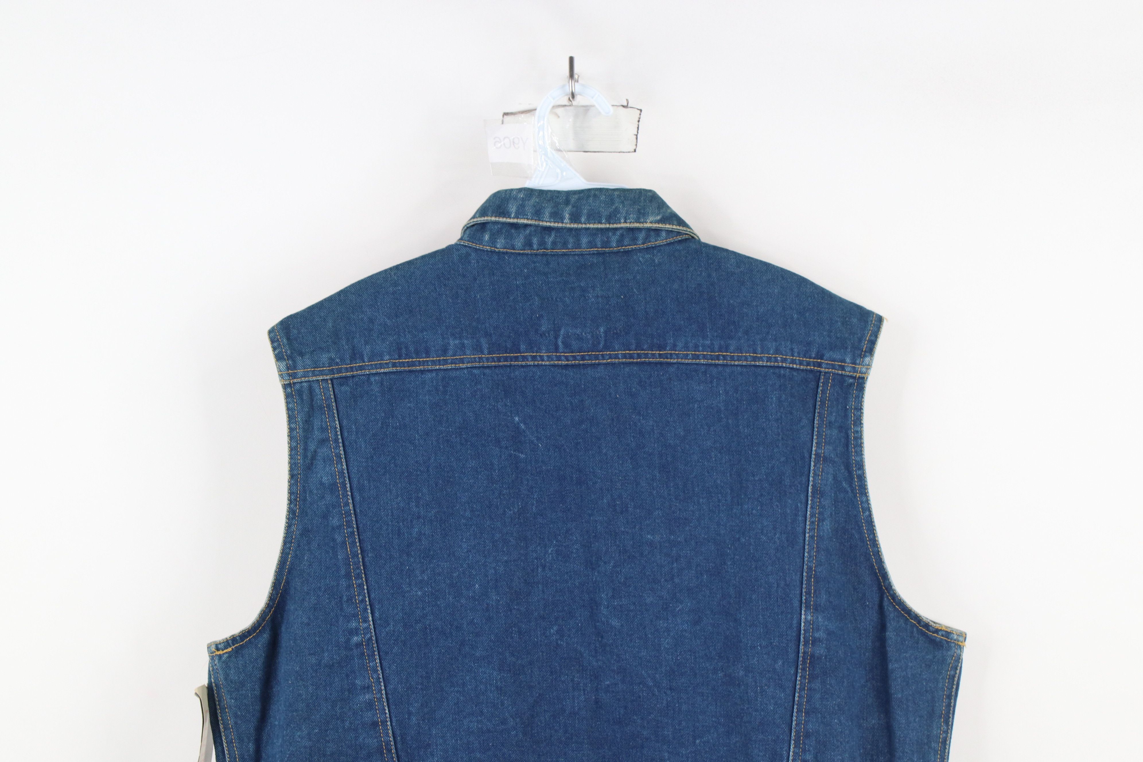 Vintage Deadstock Vintage 90s Streetwear Sleeveless Denim Vest Size L / US 10 / IT 46 - 14 Thumbnail
