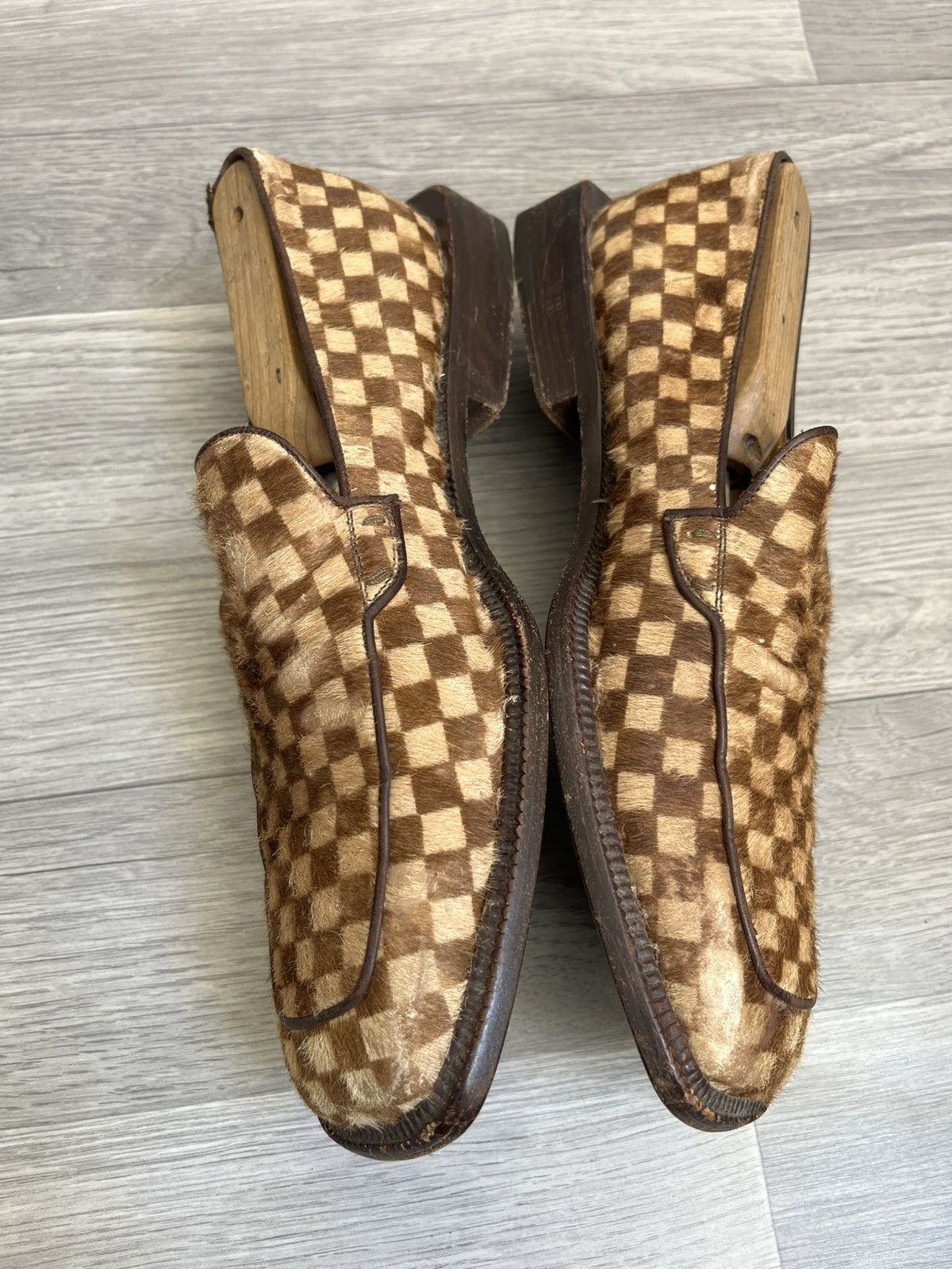 Louis Vuitton Louis vuitton damier pony hair draft square toe loafer Size US 9 / EU 42 - 11 Thumbnail