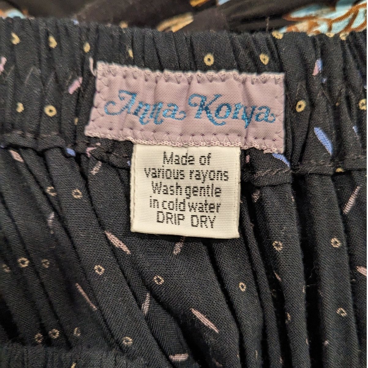 Other Vintage 1970's Anna Konya Floral Pleated Maxi Skirt Size 26" / US 2 / IT 38 - 4 Thumbnail