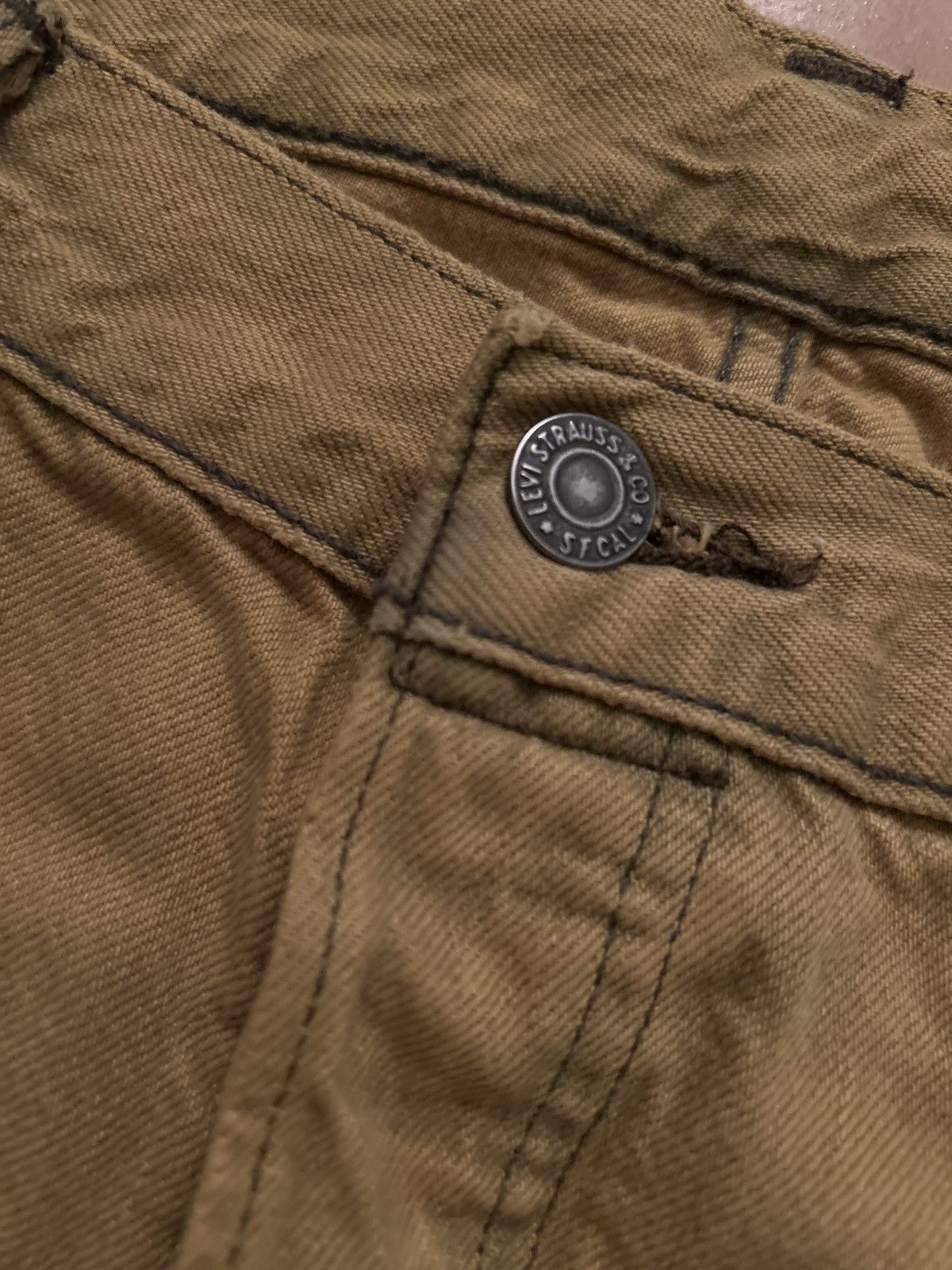 Levi's Levi Strauss & Co. Yellow Denim 501s Size US 34 / EU 50 - 2 Thumbnail