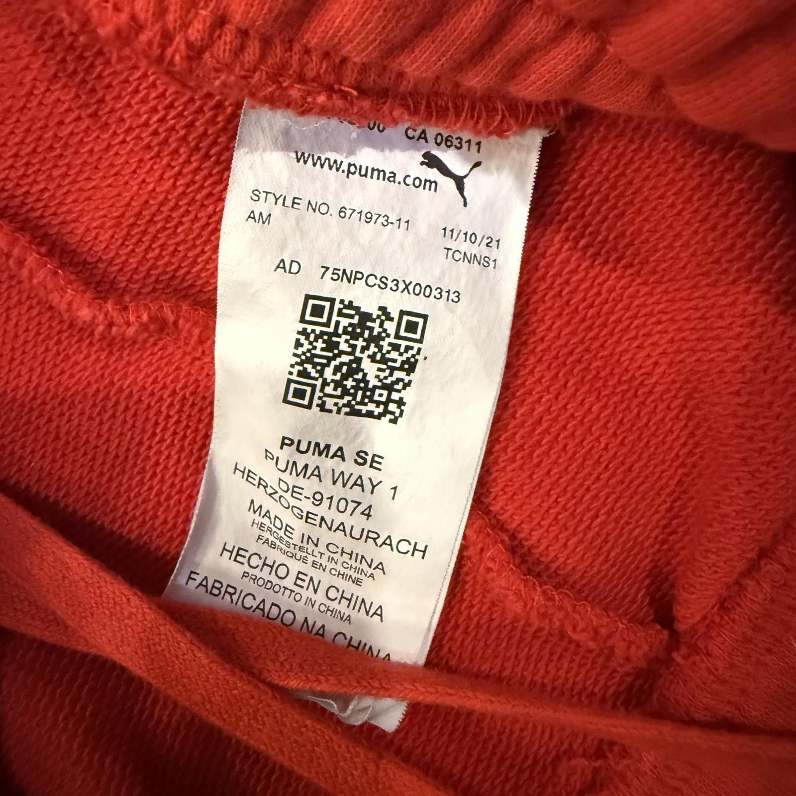 Adidas PUMA fleece lounge/athletic shorts, red – men’s 3XL Size US 44 / EU 60 - 5 Thumbnail