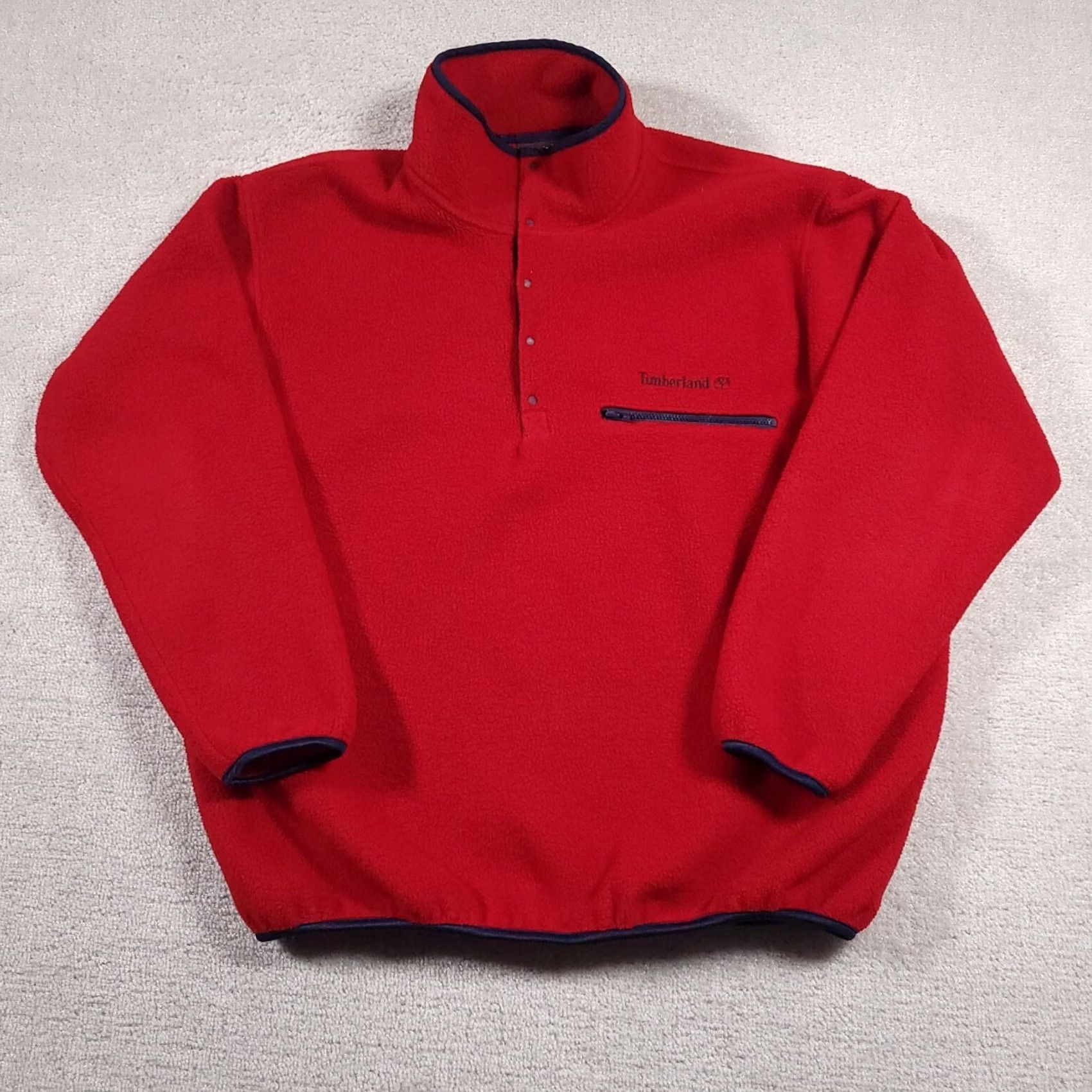 Timberland VINTAGE Timberland Weather Gear Jacket Fleece Mens L Red 1/4 Snap USA Made Size US L / EU 52-54 / 3 - 2 Thumbnail