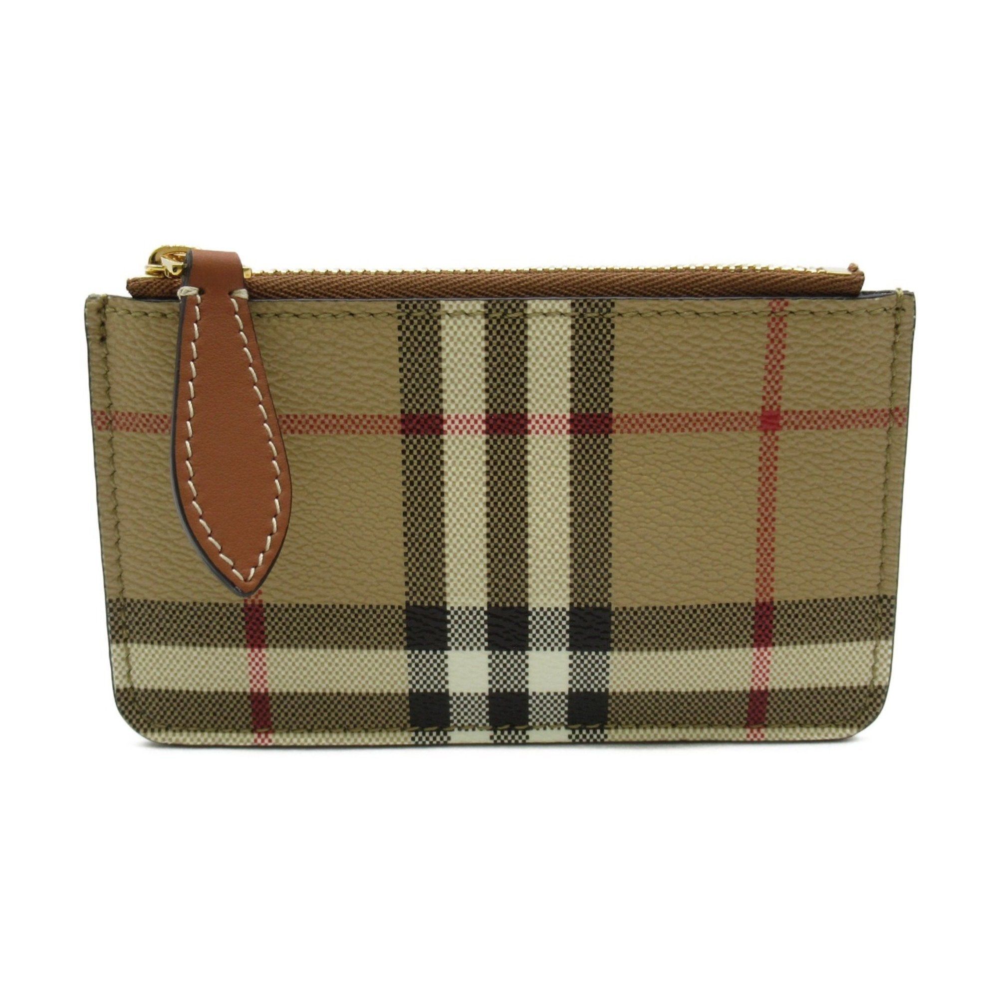 image of Burberry Coin Purse Beige Polyester Polyurethane 8070420 in White, Women's