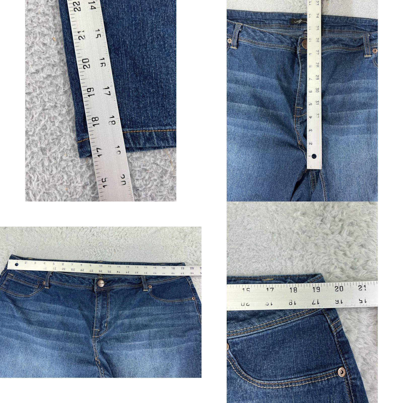 Vintage AG Adriano Goldschmied Jeans Women 20W Capri Mid Rise Blue Denim Capri Jeans Womens Size 42" / US 20 - 9 Thumbnail
