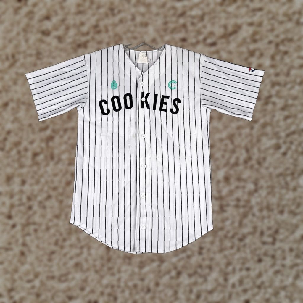 Vintage VINTAGE Teamwork Athletic White Pinstripe Button-Up Jersey Mens Medium Short Sleeve Casual 90s Hip Hop Music Size US M / EU 48-50 / 2 - 1 Thumbnail