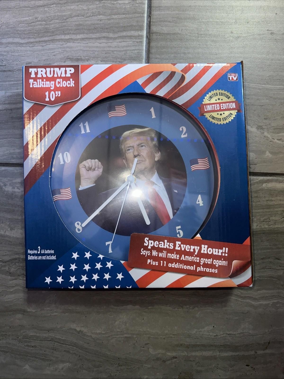 Crockett & Jones Talking Trump Wall Clock We Will Make America Great Again Size ONE SIZE - 1 Thumbnail