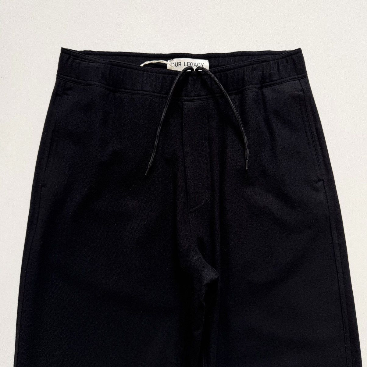Our Legacy Brushed Black Wool Drape Trousers Size US 32 / EU 48 - 4 Thumbnail