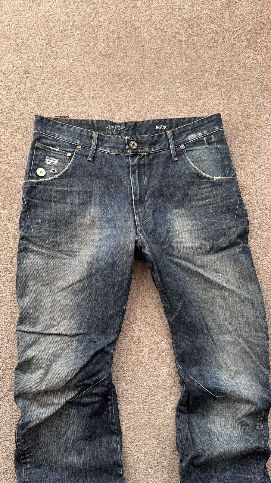 If Six Was Nine G-Star Vintage Y2K Arc Loose Tapered Biker Jeans Size US 34 / EU 50 - 2 Thumbnail