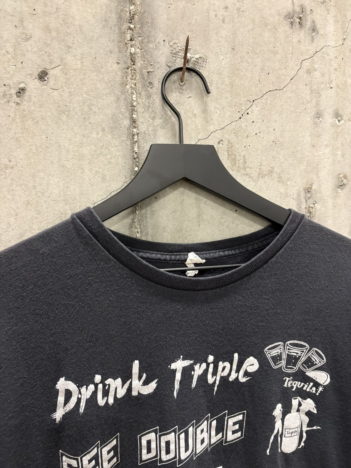Vintage Vintage Drink Triple See Double Shirt Faded Distress Grunge Size US XL / EU 56 / 4 - 5 Thumbnail