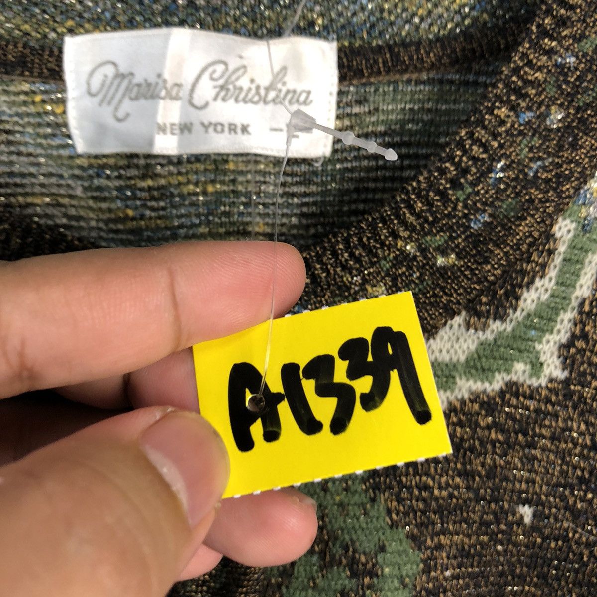 Japanese Brand × Vintage Manissa Christian vintage Brown Patterned Cardigans #A1339 Size L / US 10 / IT 46 - 10 Thumbnail