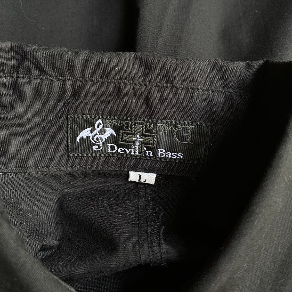 Designer × Japanese Brand Devil'n Bass Y2K Punk Black Lace-Up Symmetrical Shirt Size US L / EU 52-54 / 3 - 7 Thumbnail
