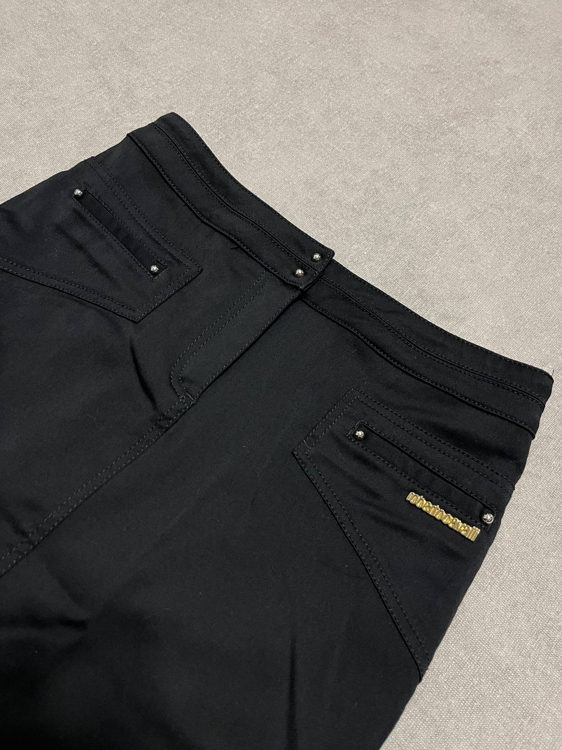 Roberto Cavalli Roberto Cavalli Women`s Black Logo Skirt Vintage Just Sz 40 Size 27" / US 4 / IT 40 - 2 Thumbnail