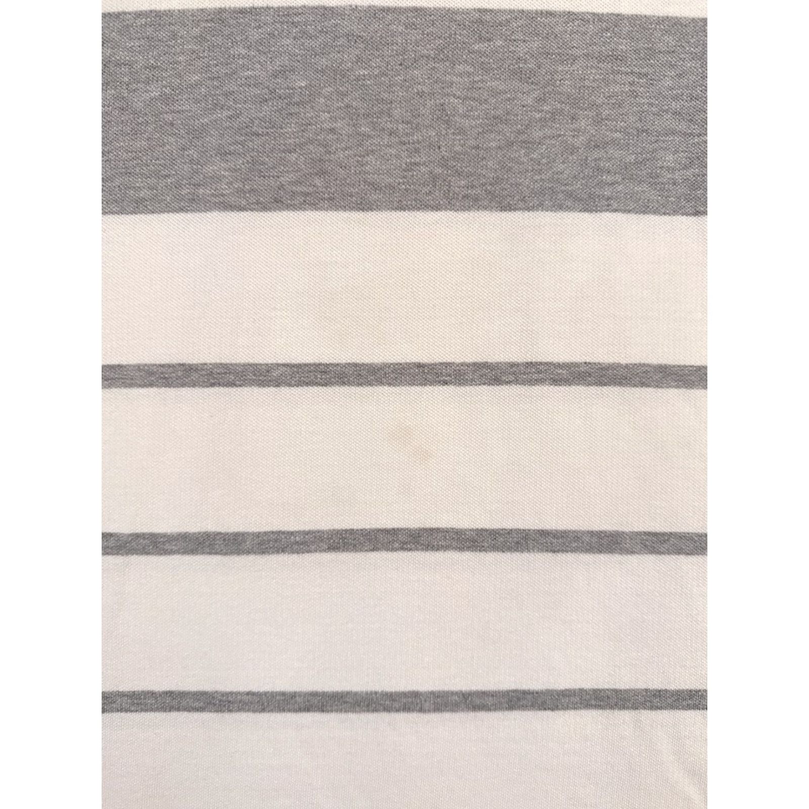 Ralph Lauren VINTAGE Ralph Lauren Polo Shirt XL Gray White Stripe Cotton Knit Mens Size US XL / EU 56 / 4 - 6 Thumbnail