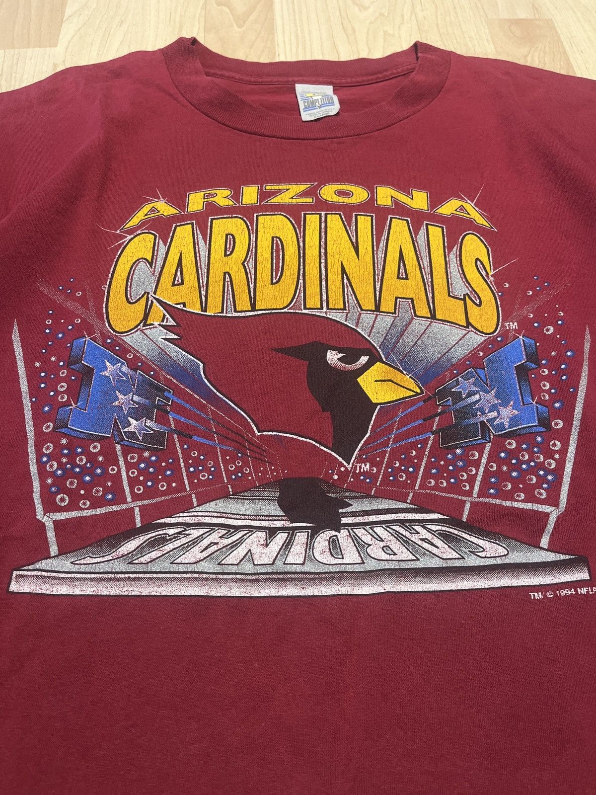NFL × Vintage Vintage 90s Arizona Cardinals NFL Football Graphic Tshirt Size US XL / EU 56 / 4 - 2 Thumbnail
