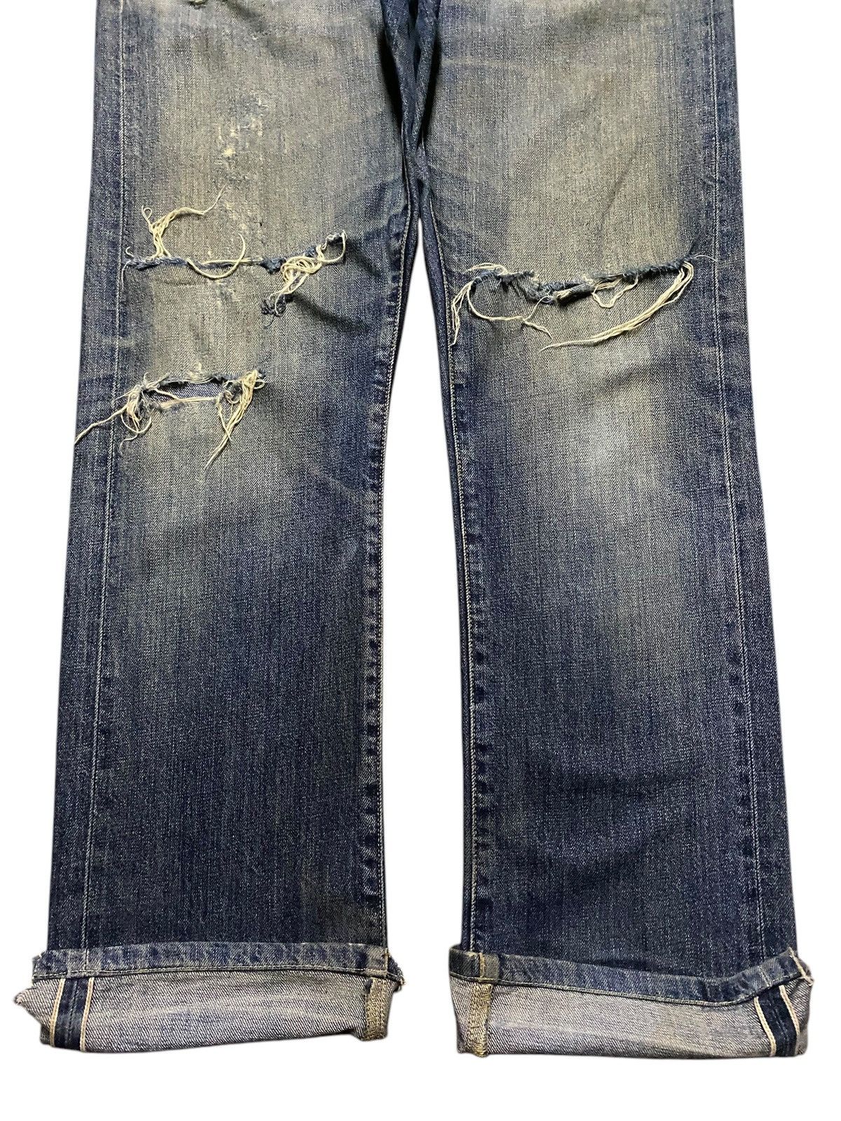 Japanese Brand Vintage Japanese Brand Uniqlo Selvedge Distressed Jeans Size US 34 / EU 50 - 5 Thumbnail