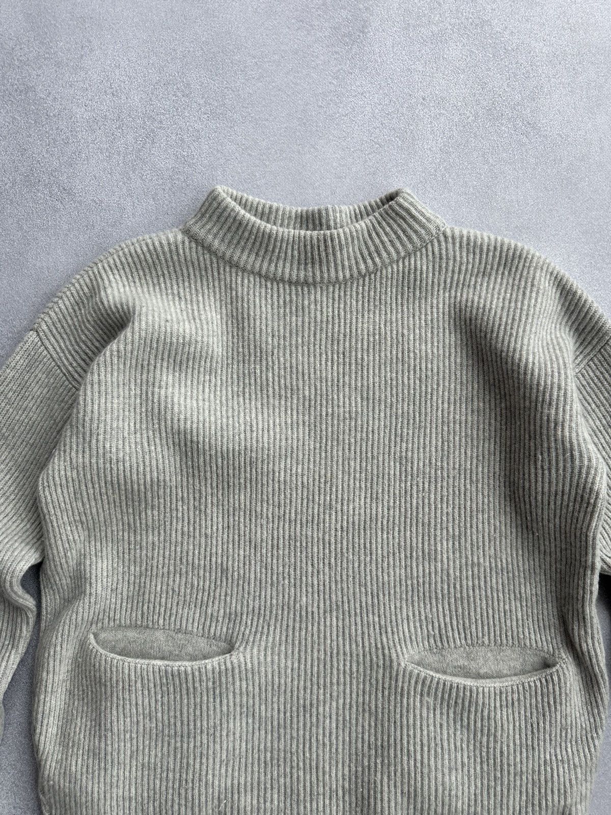 Japanese Brand × Vintage Maska Lambswool Woman Grey Knitted Pockets Sweater Size XS / US 0-2 / IT 36-38 - 4 Thumbnail