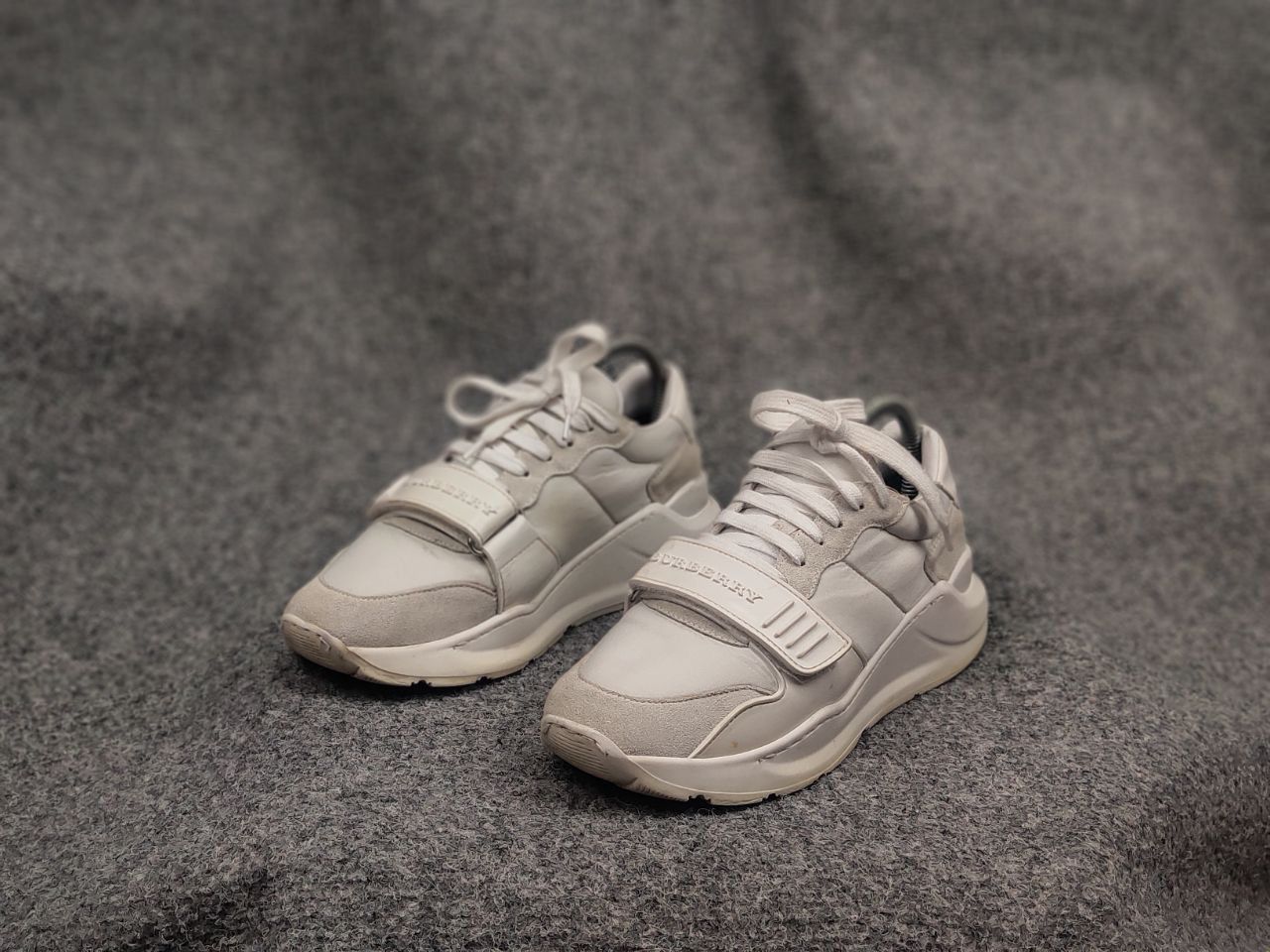 Burberry Burberry Ramsey Trainers Logo White Low-Top Sneakers Size US 6.5 / IT 36.5 - 9 Thumbnail