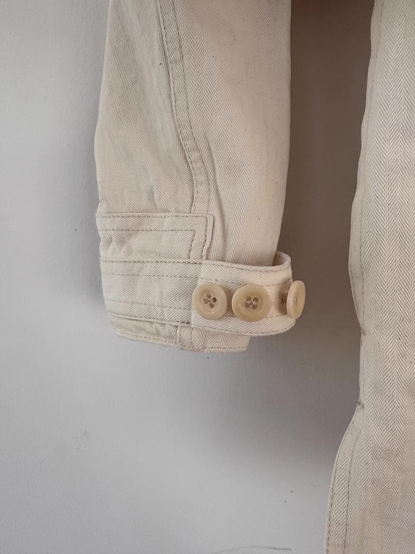 Maison Margiela Maison Margiela Men's Off-White Denim Workwear Jacket Ｑ21 Size US S / EU 44-46 / 1 - 3 Thumbnail