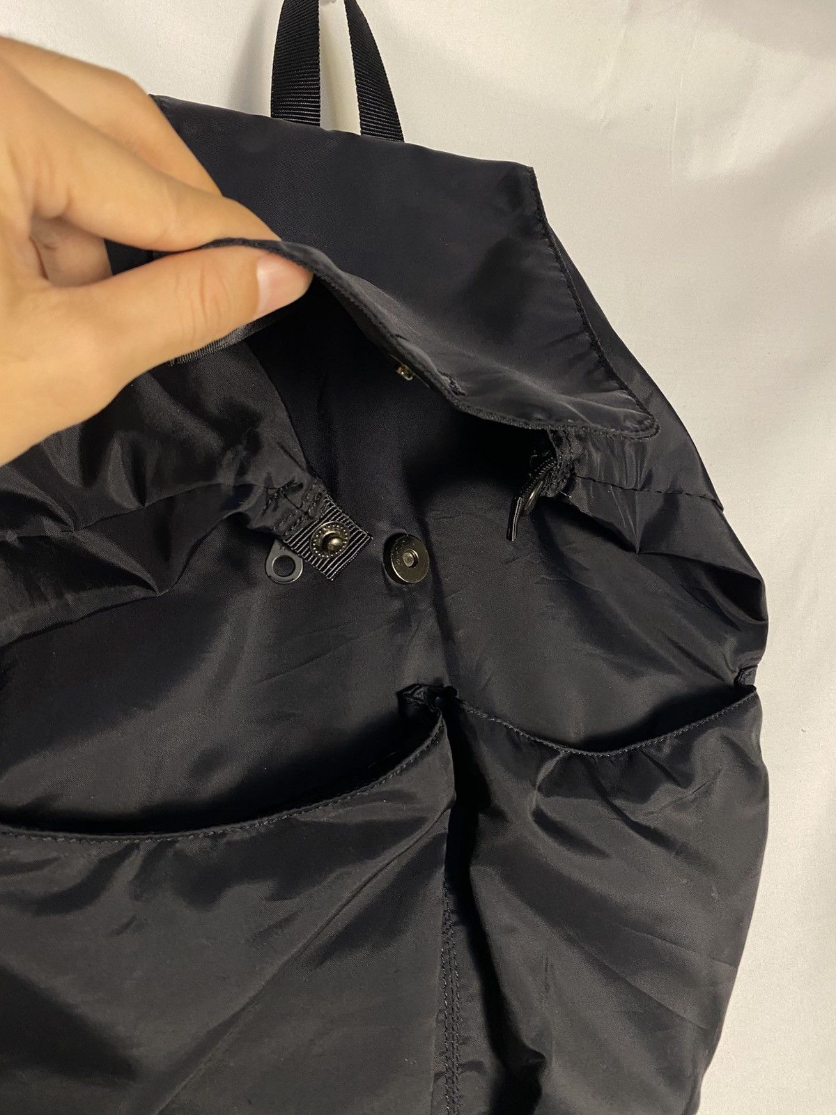 Yohji Yamamoto 2000 Yohji Yamamoto Y’saccs Bagpack Black Nylon Size ONE SIZE - 7 Thumbnail