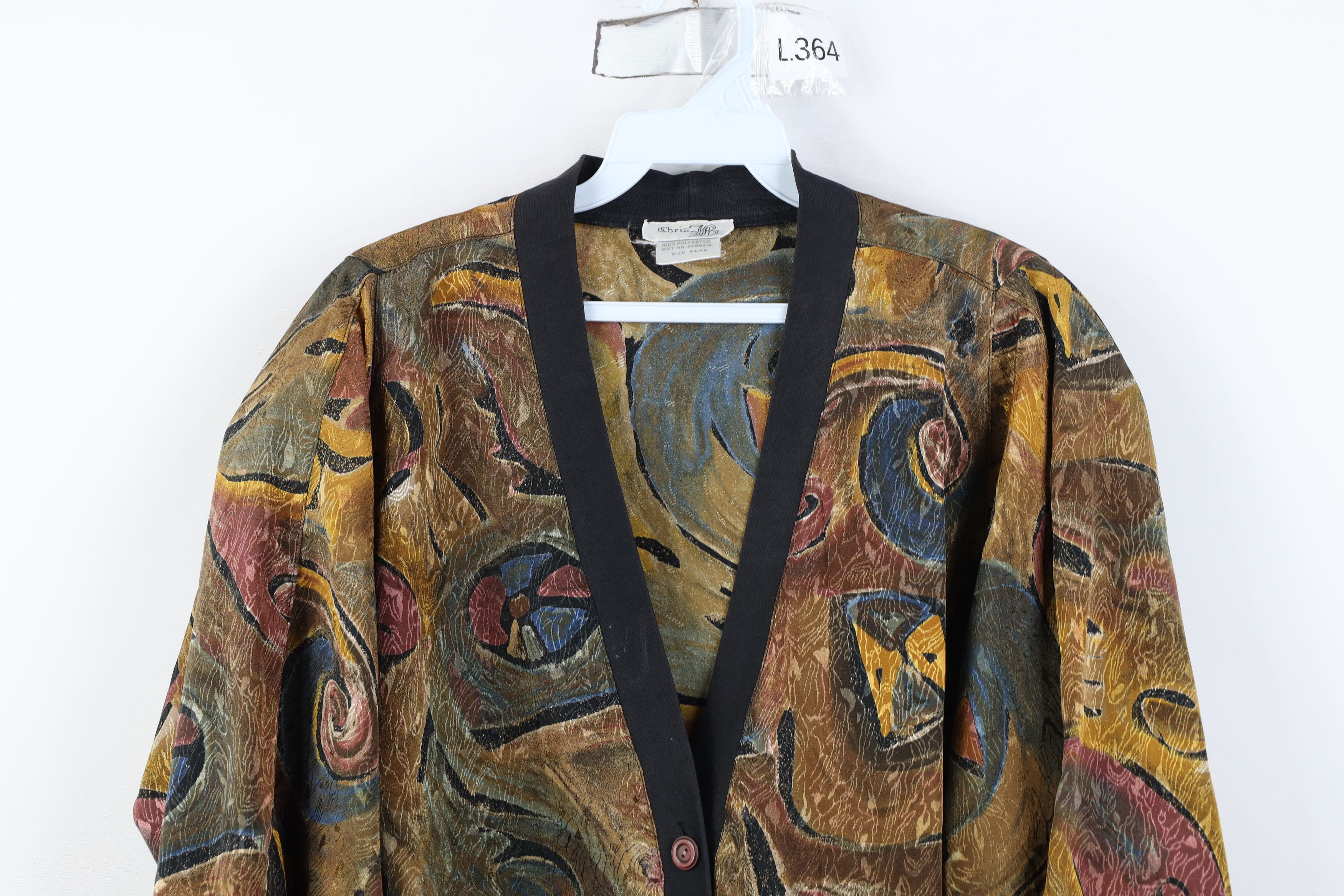 Vintage Vintage 90s Streetwear Geometric Art Cardigan Sweater Size M / US 6-8 / IT 42-44 - 2 Thumbnail