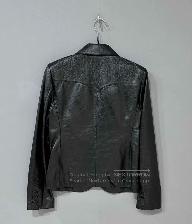 Saint Laurent Paris Saint Laurent Paris Hand-Embroidered Leather Jacket with R Size XS / US 0-2 / IT 36-38 - 3 Thumbnail