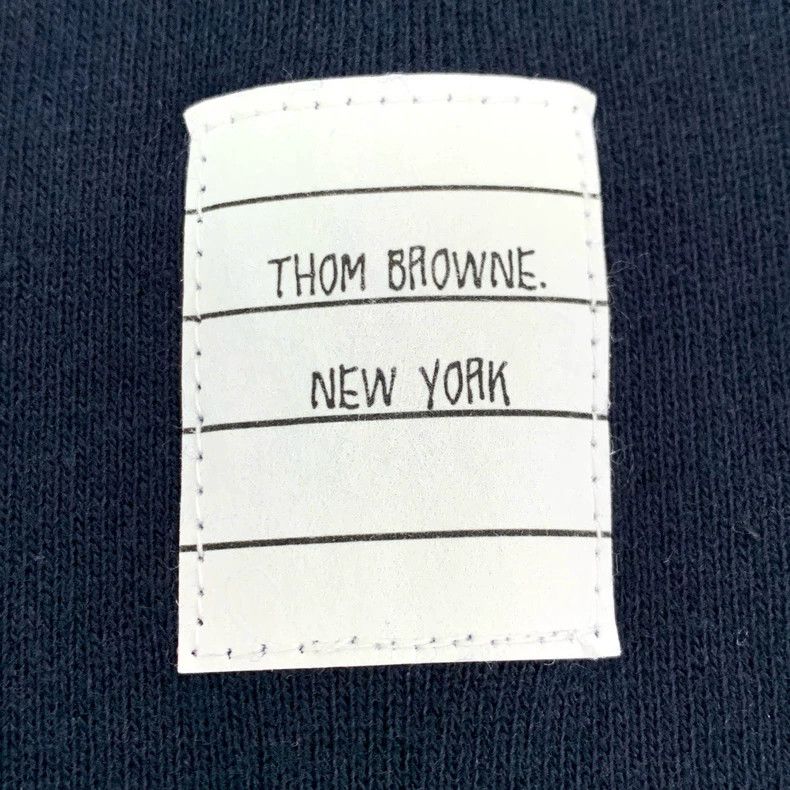 Thom Browne thom browneClassic four-bar dark blue cotton casual pants s Size US 38 / EU 54 - 6 Thumbnail