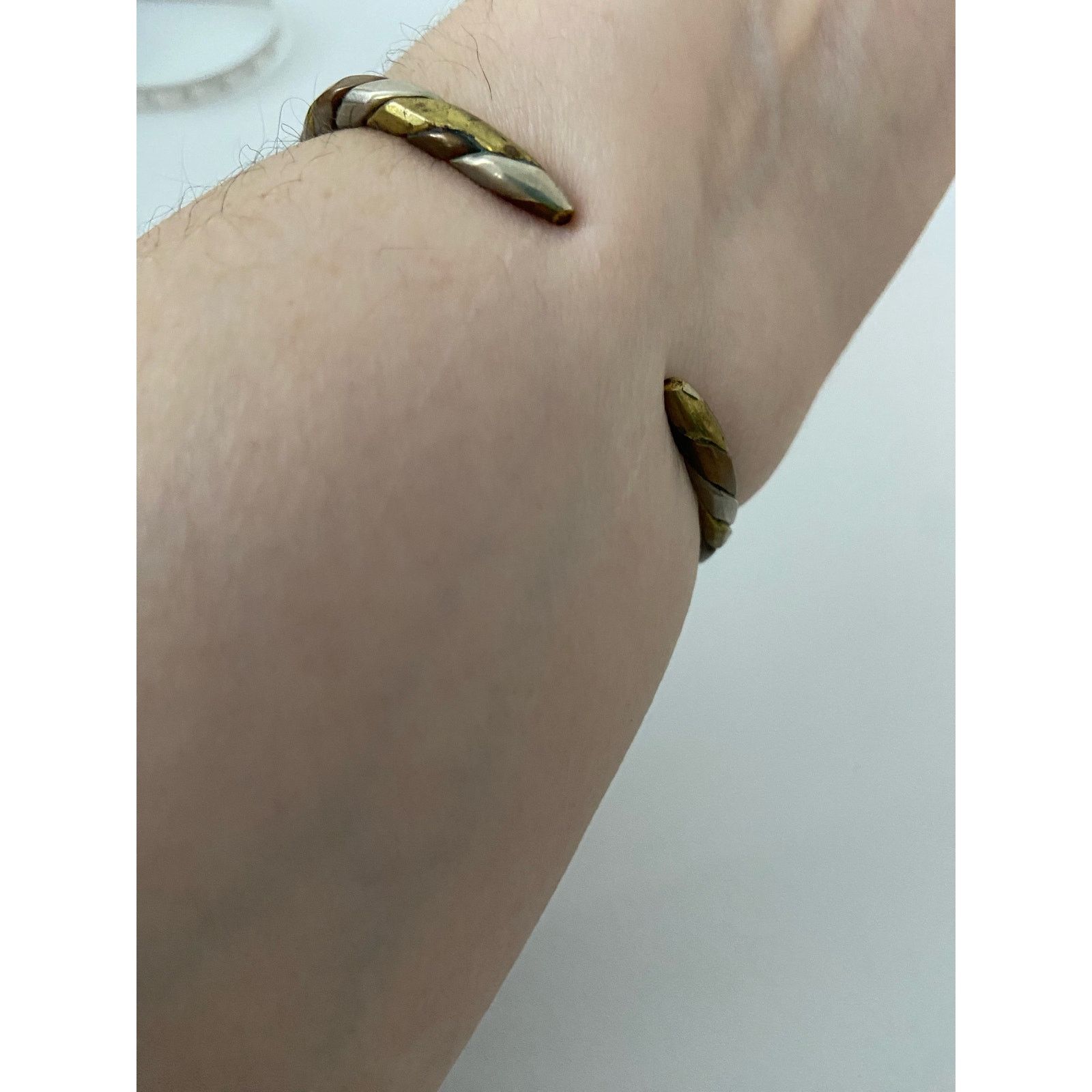 Vintage Vintage mixed tone skinny cuff bracelet Size ONE SIZE - 2 Thumbnail