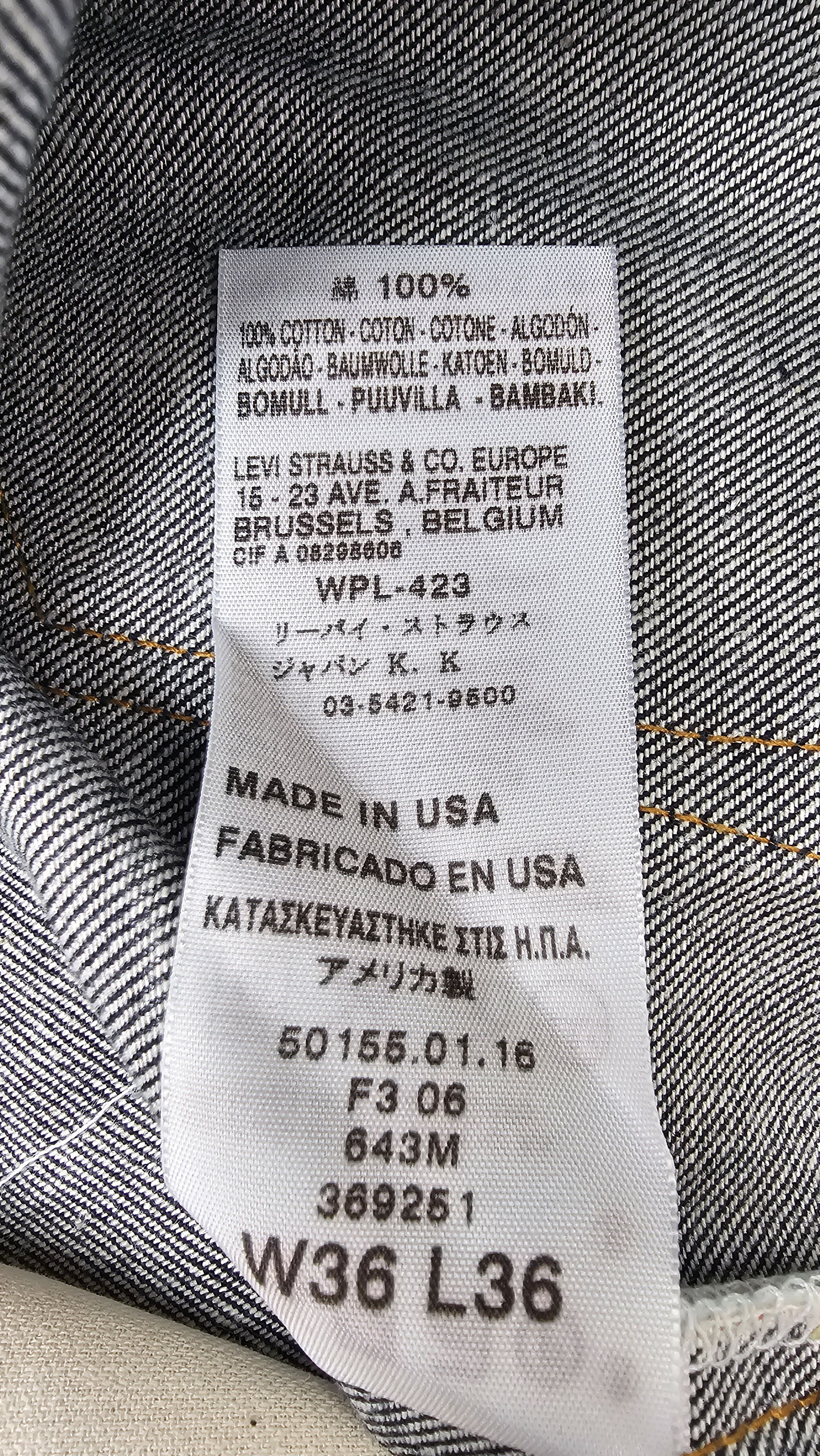 Levi's Levi's lvc 501xx 1955 50155 w36 L36 Made in USA dead stock Size US 36 / EU 52 - 5 Thumbnail