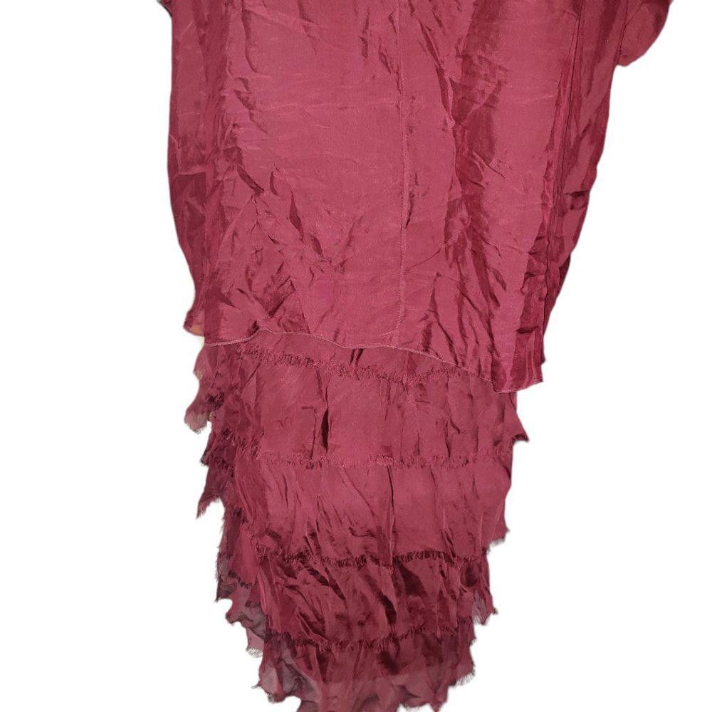 Designer CT266 NT by Amati Red Sheathed Bodice Dress M Size M / US 6-8 / IT 42-44 - 8 Thumbnail