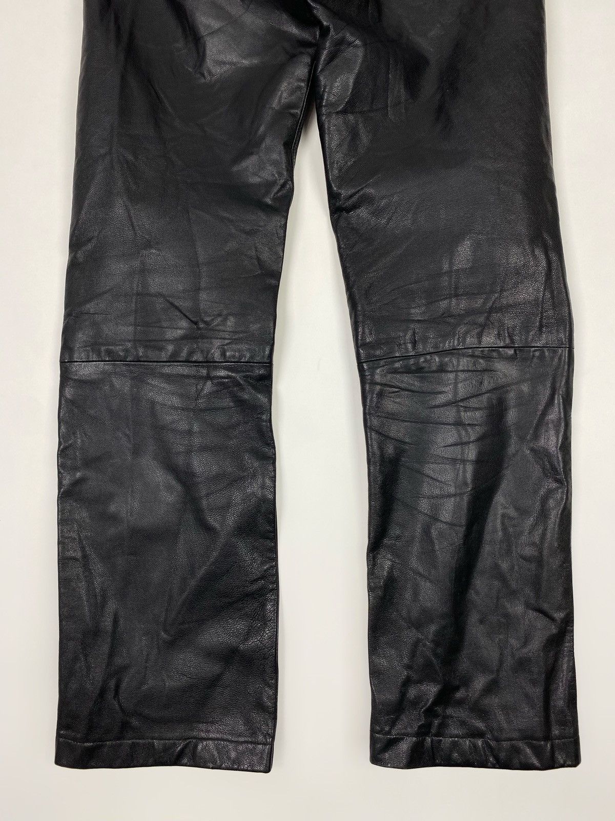 Vintage 1990’s Vintage Matinee Black Leather Biker Pants Size US 33 - 11 Thumbnail
