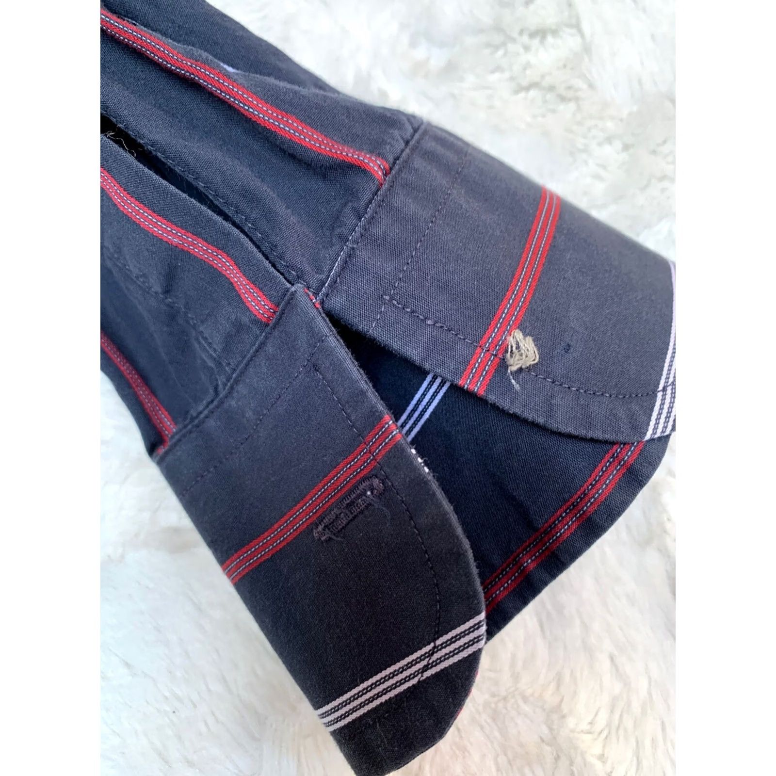Corneliani VINTAGE Corneliani Shirt Mens Medium Blue Red & White Stripes Italian Made Cotton Casual Size US M / EU 48-50 / 2 - 6 Thumbnail