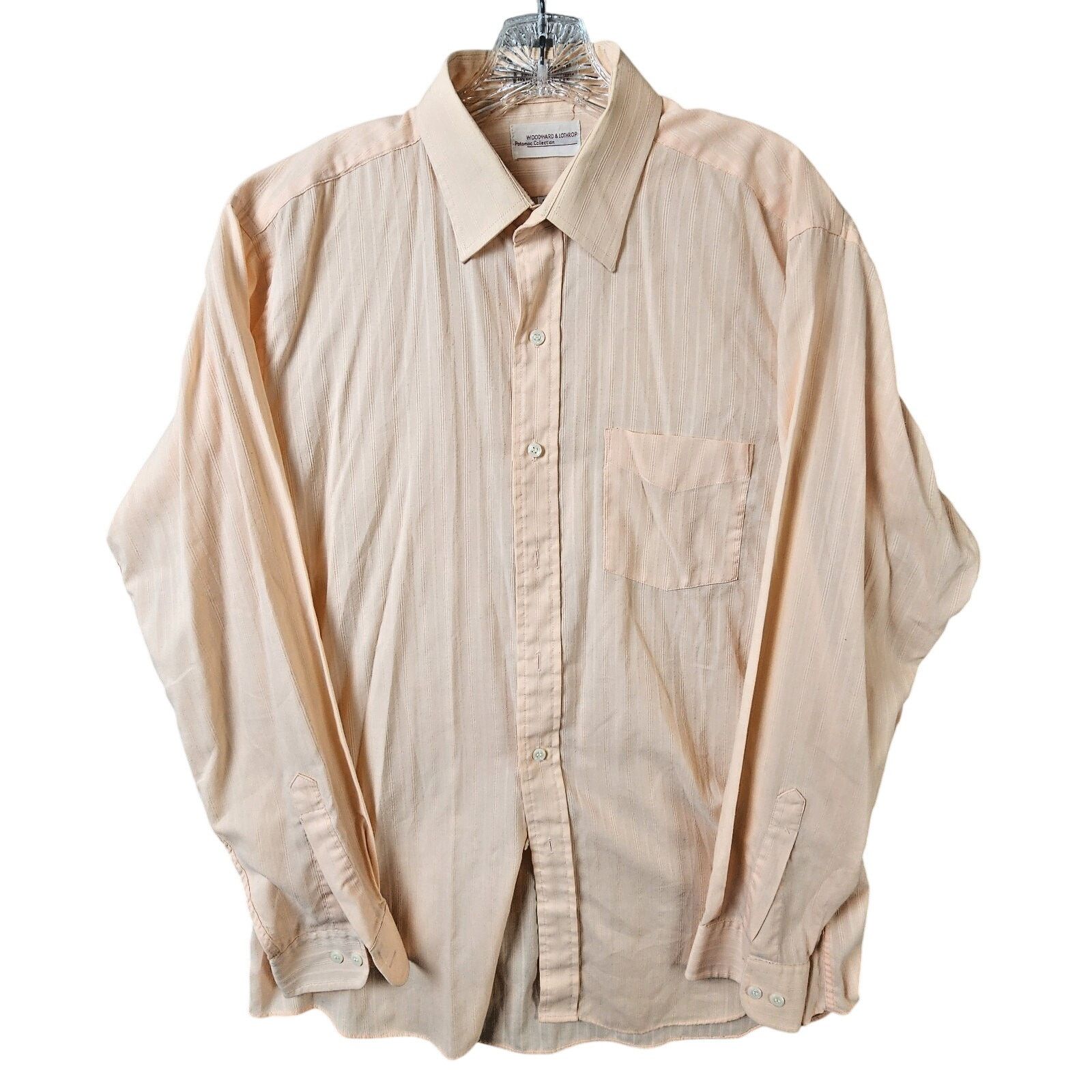 Woodward Woodward & Lothrop Full Cut Men's Dress Shirt 16-1/2 34/35 Size US S / EU 44-46 / 1 - 1 Thumbnail