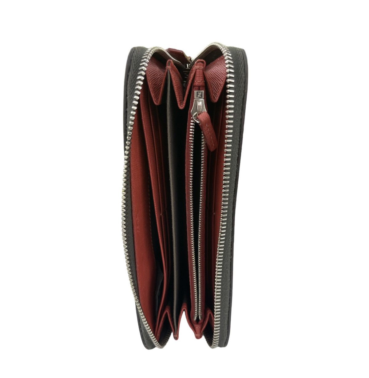 Designer × Fendi FENDI Monster Bugs Long Wallet Purse Leather Studded Zippy Size ONE SIZE - 3 Thumbnail